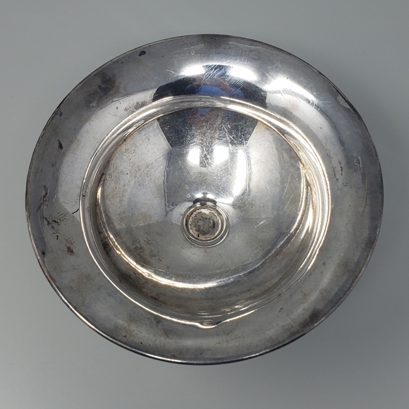 Vintage Hand-Crafted Pewter Pedestal Bowl - Picture 2 of 8